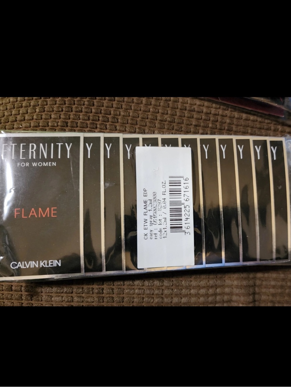 CALVIN KLEIN ETERNITY FLAME FOR WOMEN EDP 1.2ml .04oz x 12 SAMPLES